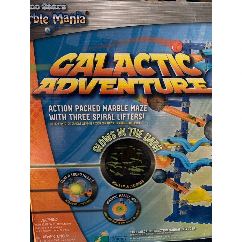 Techno Gears Marble Mania Galactic Adventure 400+ Pc Marble Run INCOMPLETE